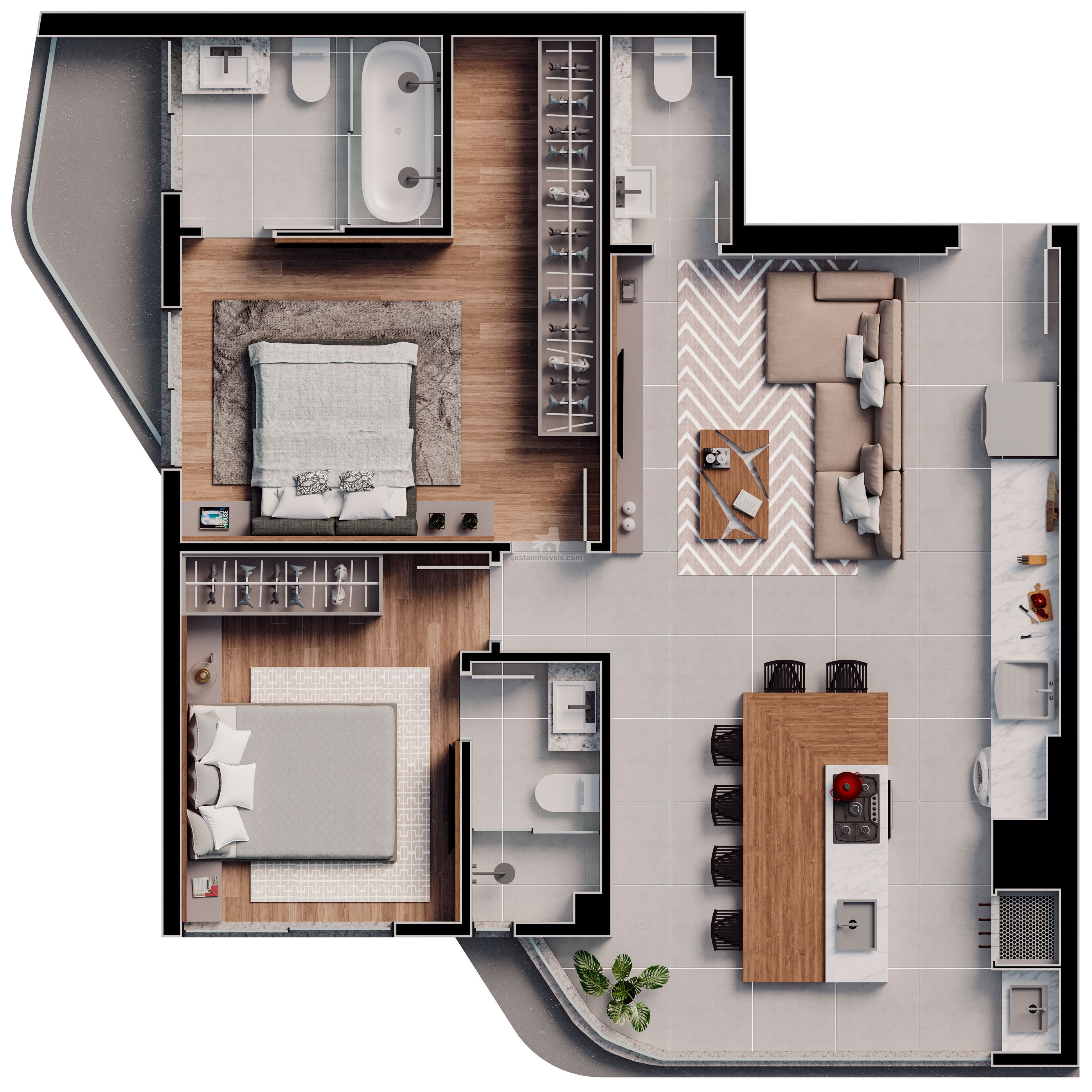 Apartamento, 2 quartos, 72 m² - Foto 4